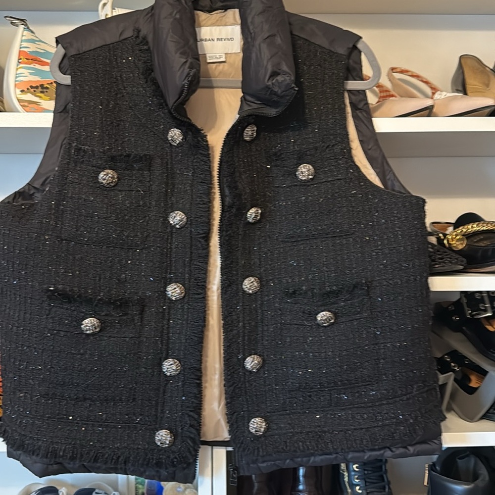 Black Tweed Vest